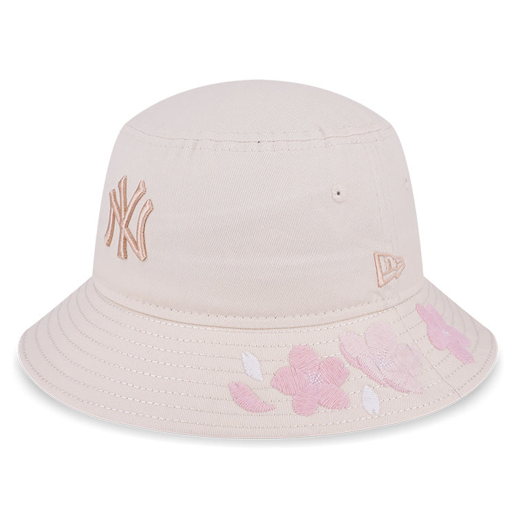 New York Yankees MLB Sakura Light Cream Bucket Hat