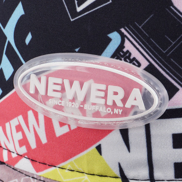 New Era Party Vibe Sticker Bombing Multi Adventure Lite Bucket Hat