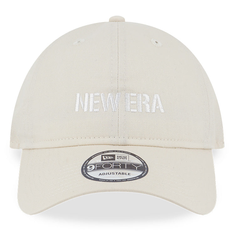 New Era Metal Buckle Light Cream 9FORTY Unstructured Adjustable Cap