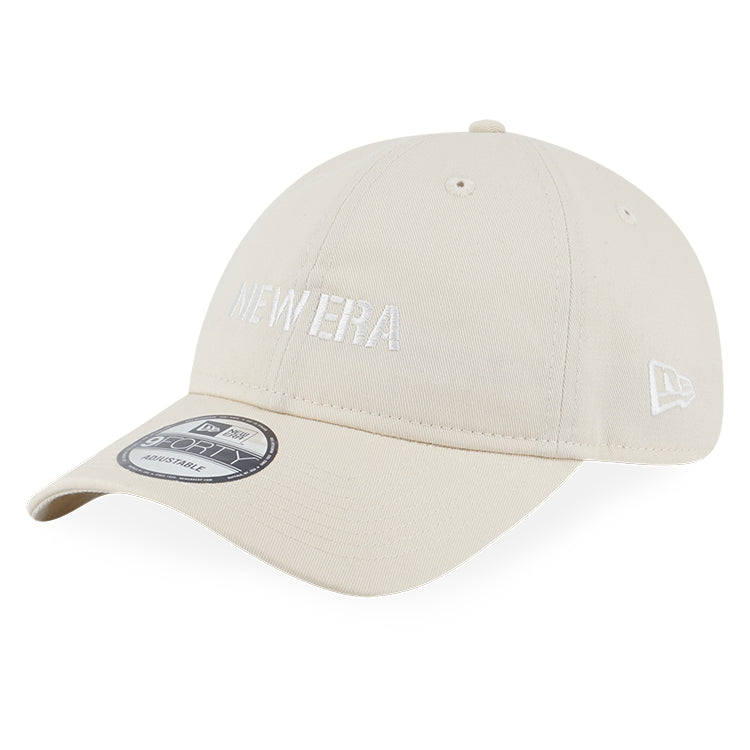 New Era Metal Buckle Light Cream 9FORTY Unstructured Adjustable Cap