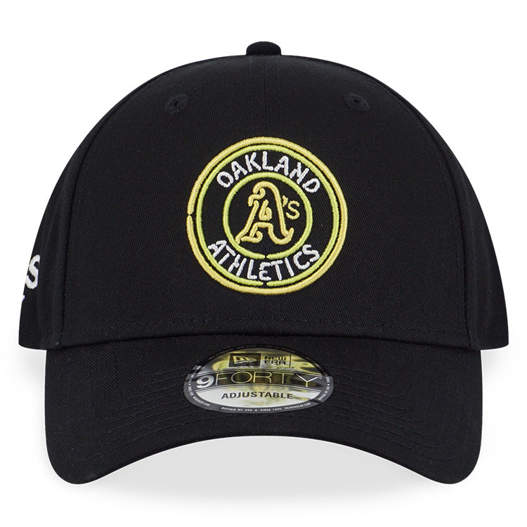 Oakland Athletics MLB Party Vibe Summer Neon Black 9FORTY Adjustable Cap