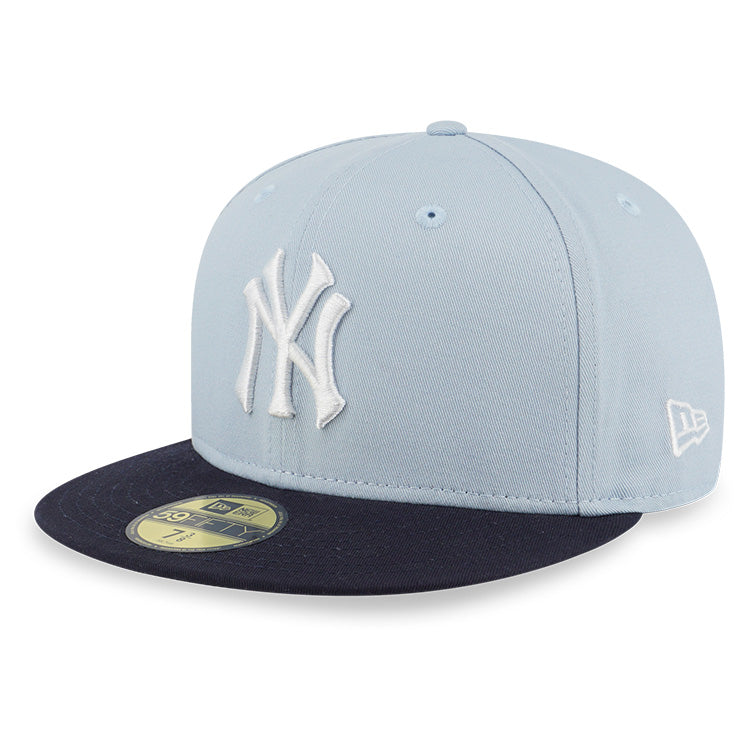 New York Yankees MLB 59FIFTY Packs Summer Ice Soft Blue Navy 59FIFTY Fitted Cap