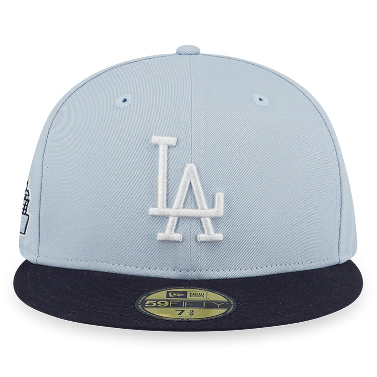 Los Angeles Dodgers MLB 59FIFTY Packs Summer Ice Soft Blue Navy 59FIFTY Fitted Cap