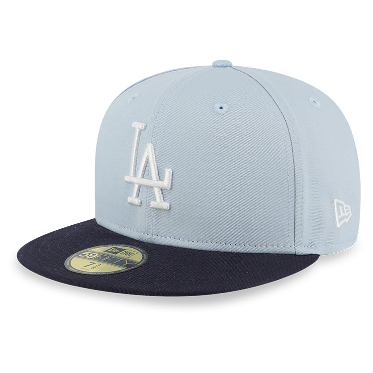 Los Angeles Dodgers MLB 59FIFTY Packs Summer Ice Soft Blue Navy 59FIFTY Fitted Cap