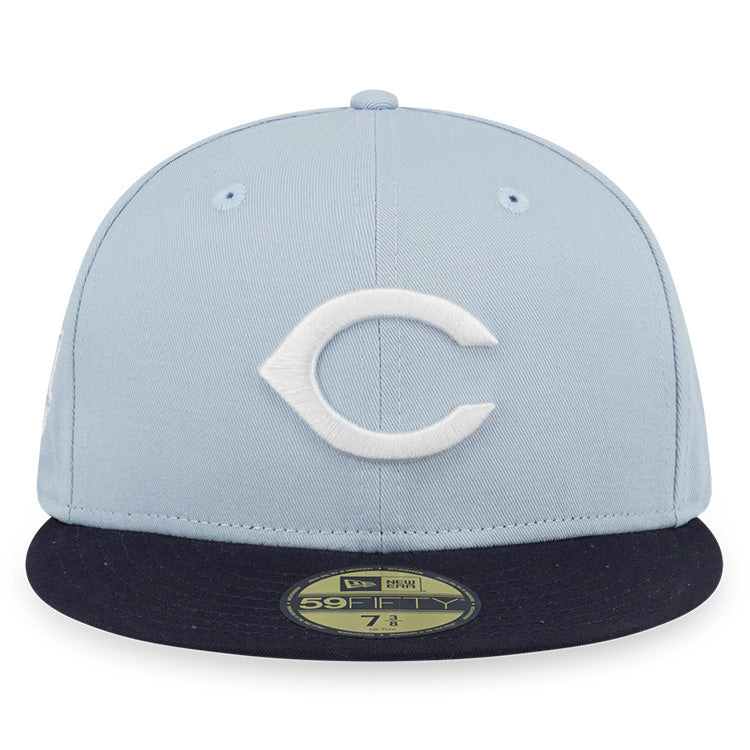 Cincinnati Reds MLB 59FIFTY Packs Summer Ice Soft Blue Navy 59FIFTY Fitted Cap