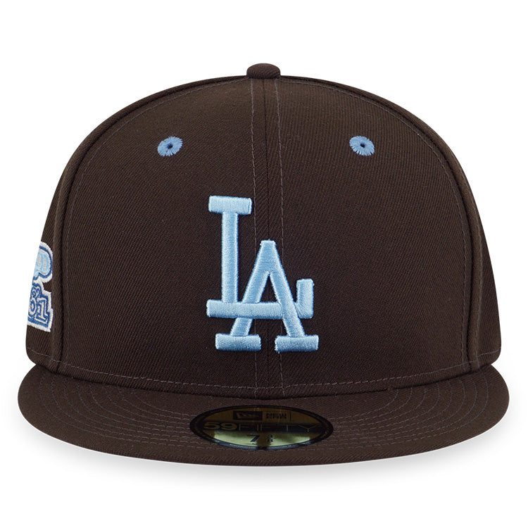 Los Angeles Dodgers MLB Easter Birdseye Blue on Walnut 59FIFTY Fitted Cap