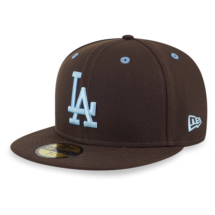 Los Angeles Dodgers MLB Easter Birdseye Blue on Walnut 59FIFTY Fitted Cap