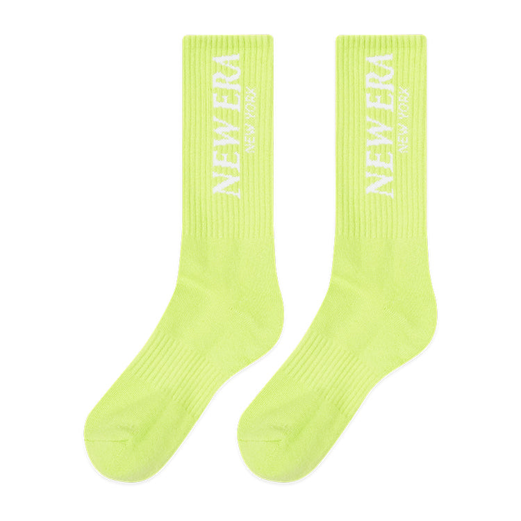 New Era Sports Club Tennis Cyber Green and White Socks