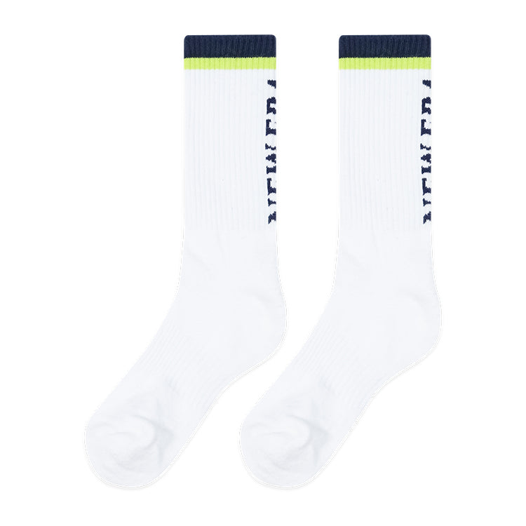 New Era Sports Club Tennis Cyber Green and White Socks