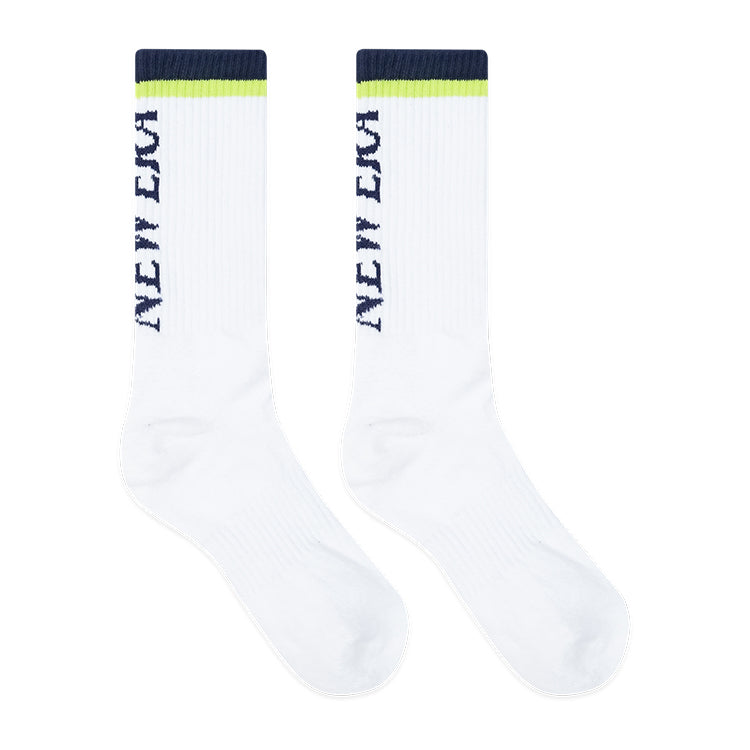 New Era Sports Club Tennis Cyber Green and White Socks