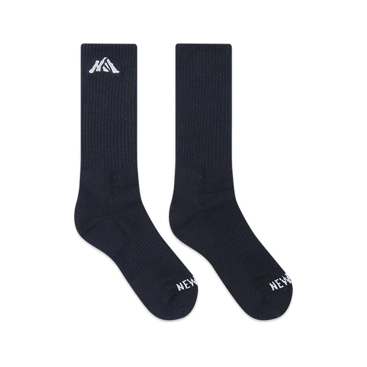 New Era Mountain Logo Black and White Socks