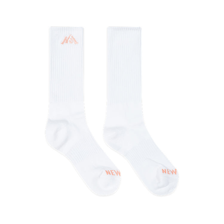 New Era Mountain Logo Black and White Socks