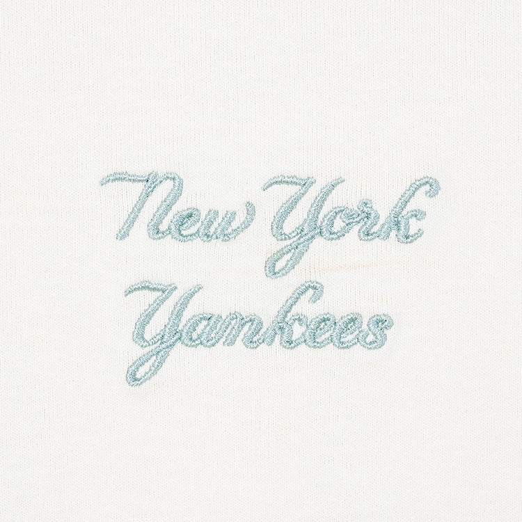 New York Yankees MLB Soft Nature Plants Light Cream Women Crop Top T-Shirt