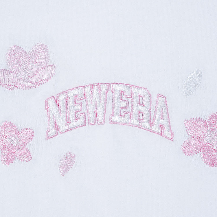 New Era Wordmark Sakura White Women Crop Top T-Shirt