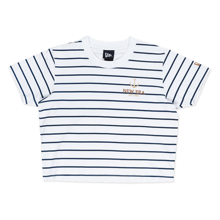 New Era Sailor Club White Women Crop Top T-Shirt