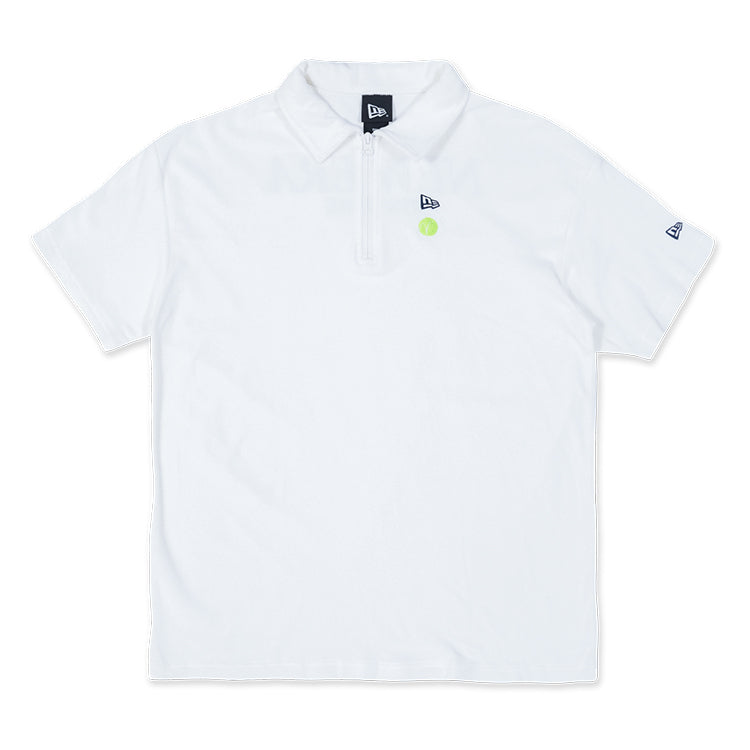 New Era Sports Club Tennis White Short Sleeve Terry Cloth T-Shirt