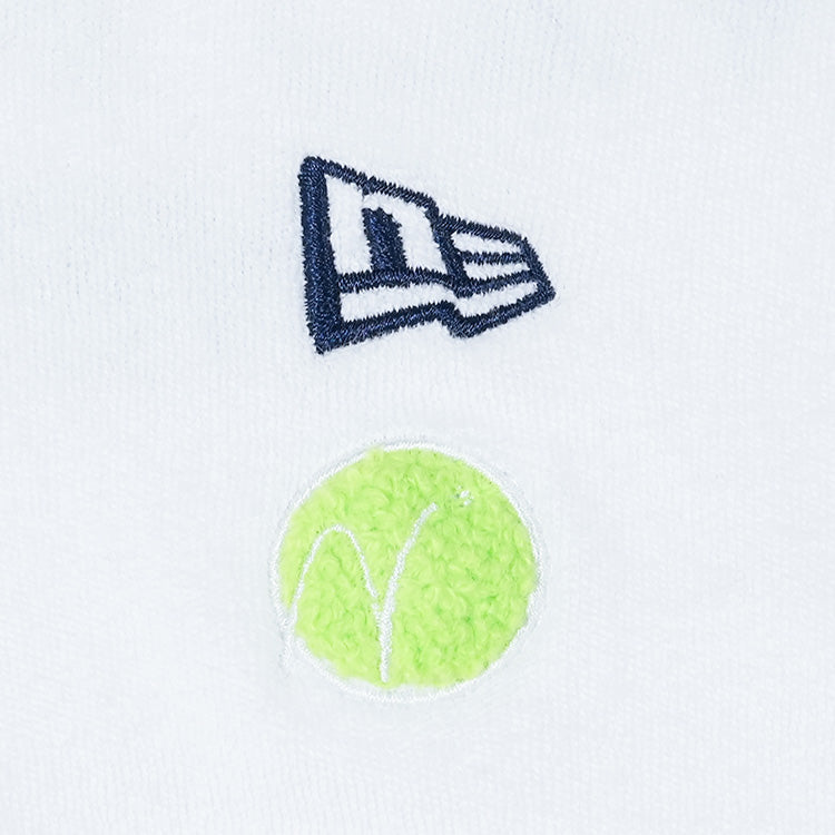 New Era Sports Club Tennis White Short Sleeve Terry Cloth T-Shirt