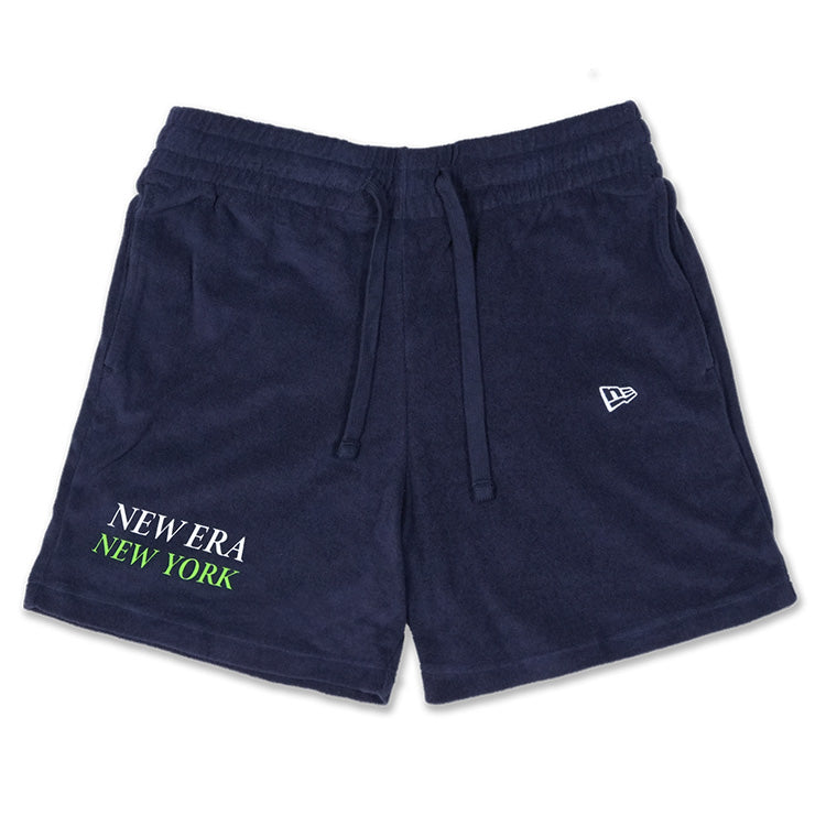 New Era Sports Club Tennis Navy Terry Cloth Shorts