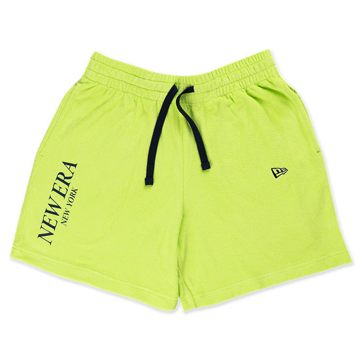 New Era Sports Club Tennis Cyber Green Terry Cloth Shorts