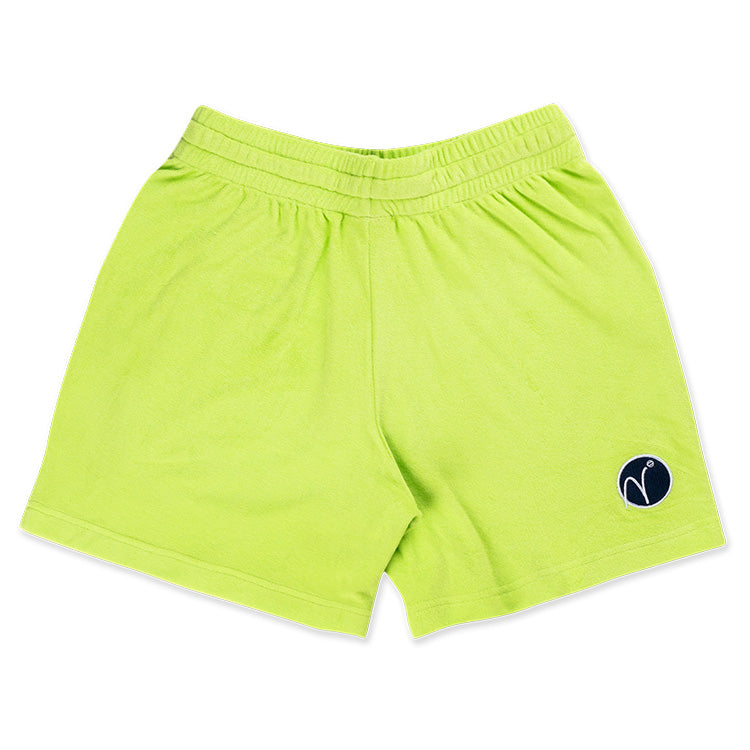 New Era Sports Club Tennis Cyber Green Terry Cloth Shorts