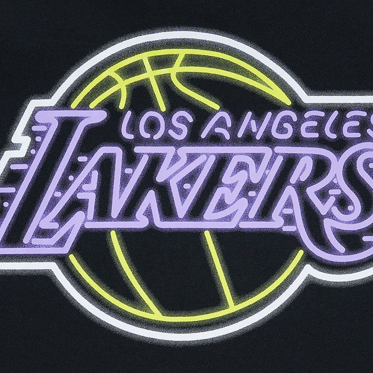 Los Angeles Lakers NBA Party Vibe Summer Neon Black Short Sleeve T-Shirt