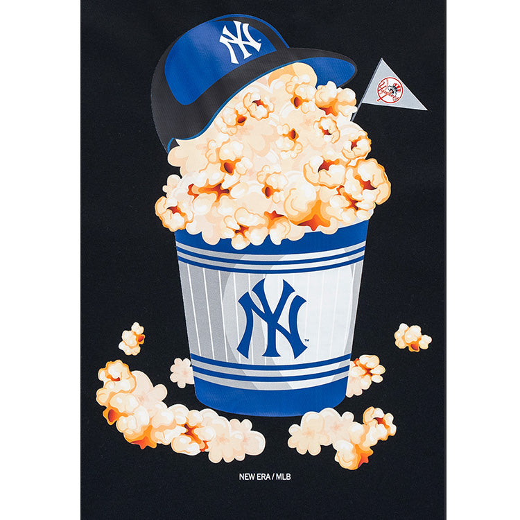 New York Yankees MLB Party Vibe MLB Popcorn Black Short Sleeve Pocket T-Shirt