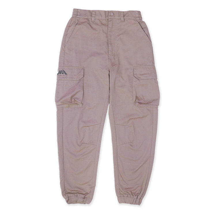 New Era Mountain Logo Ash Brown Nylon Cargo Pants