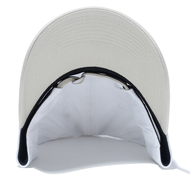 New Era Script Stretch Cotton Washable White Long Visor 9TWENTY Women Adjustable Strap