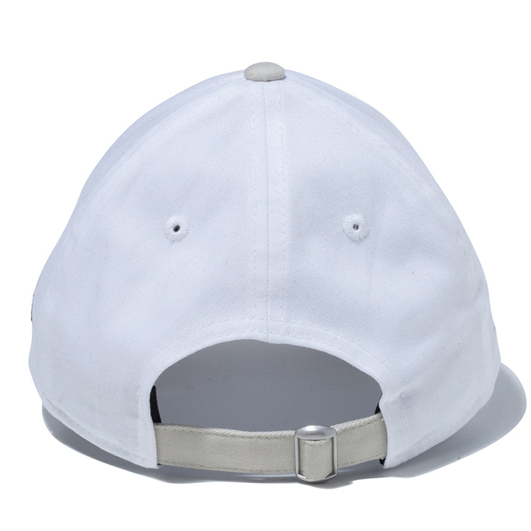 New Era Script Stretch Cotton Washable White Long Visor 9TWENTY Women Adjustable Strap