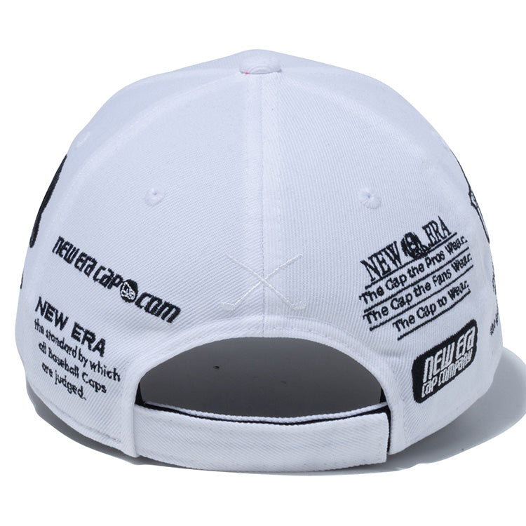 New Era Script Archive Logo White 9FORTY Velcro Adjustable Cap