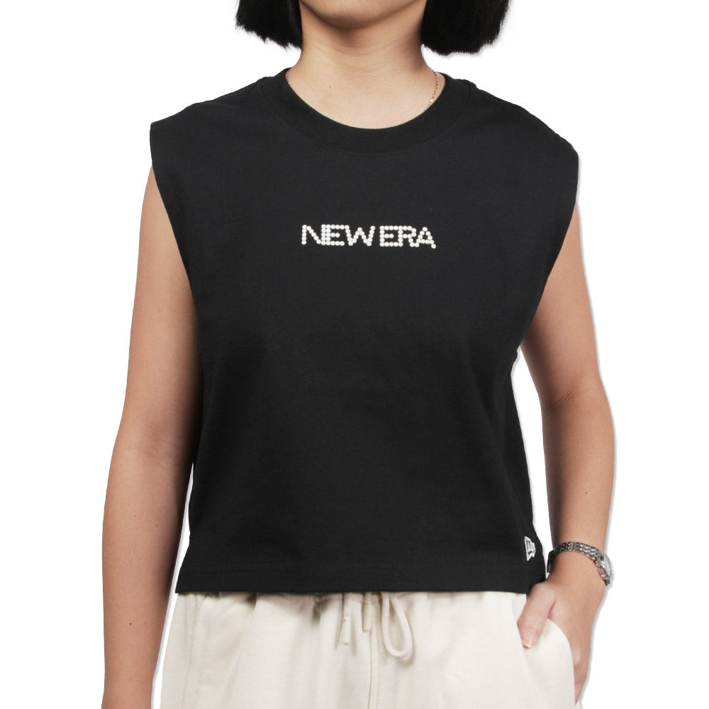 New Era Wordmark Savor The Moment New Era Pearl Black Tank Top