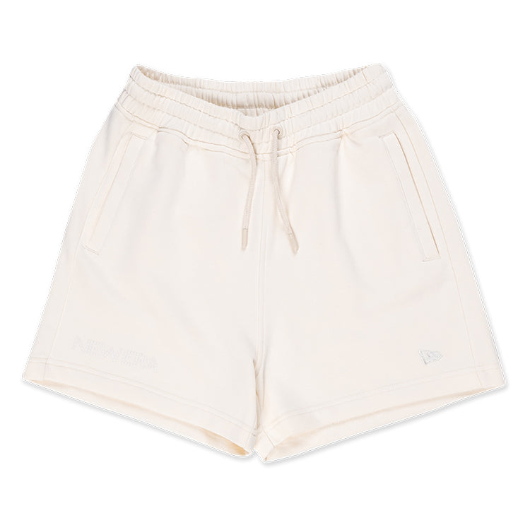 New Era Wordmark Savor The Moment New Era Pearl Ivory Women Knit Shorts