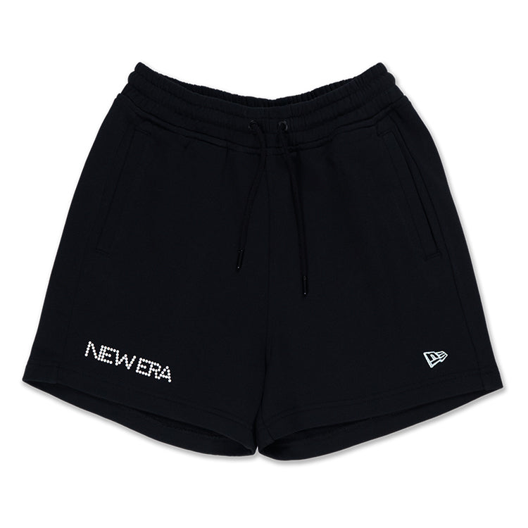 New Era Wordmark Savor The Moment New Era Pearl Black Women Knit Shorts