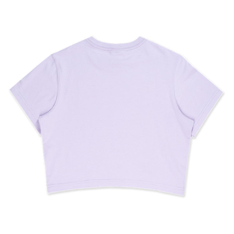 New Era Wordmark Savor The Moment New Era Pearl Pastel Lilac Women Crop Top