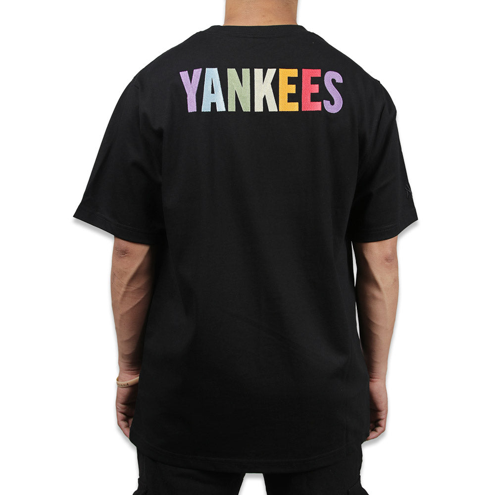 New York Yankees MLB Light Rainbow Black Short Sleeve T-Shirt