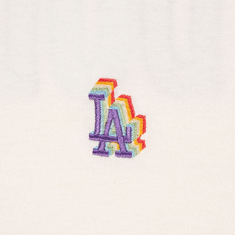 Los Angeles Dodgers MLB Light Rainbow Ivory Short Sleeve T-Shirt