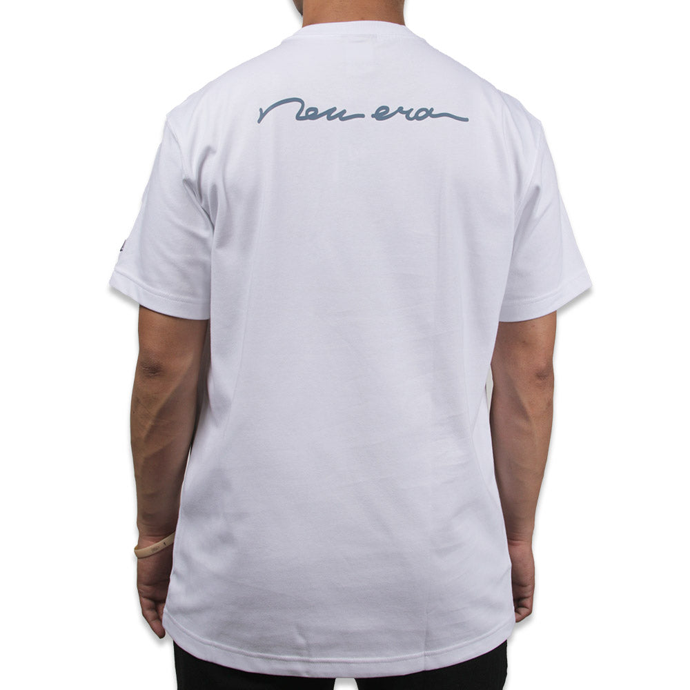 New Era Script Savor the Moment Sea Breeze White Short Sleeve T-Shirt