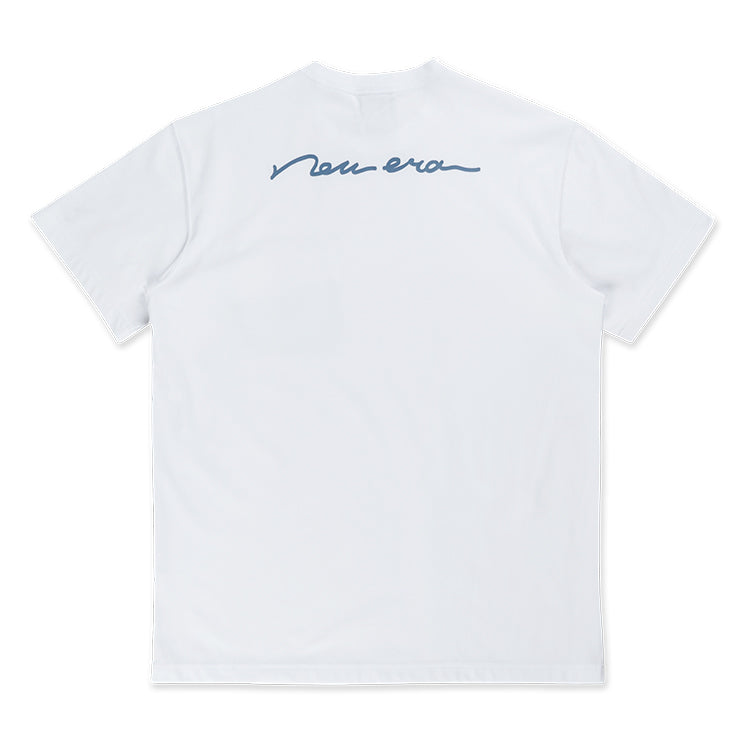 New Era Script Savor the Moment Sea Breeze White Short Sleeve T-Shirt