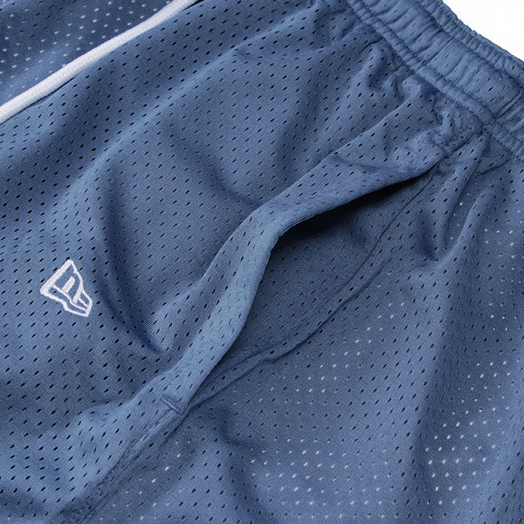 New Era Basic White Faded Blue Reversible Basketball Mesh Shorts