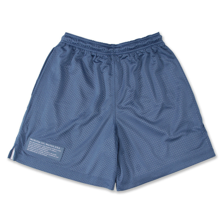 New Era Basic White Faded Blue Reversible Basketball Mesh Shorts