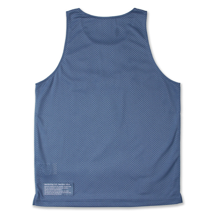 New Era Basic White Faded Blue Reversible Basketball Jersey Tank Top