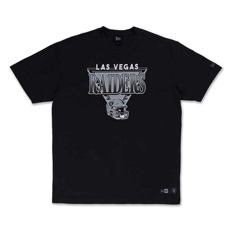 Las Vegas Raiders NFL League Retro Washed Black Oversized Short Sleeve T-Shirt