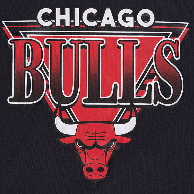 Chicago Bulls NBA League Retro Washed Black Oversized Short Sleeve T-Shirt