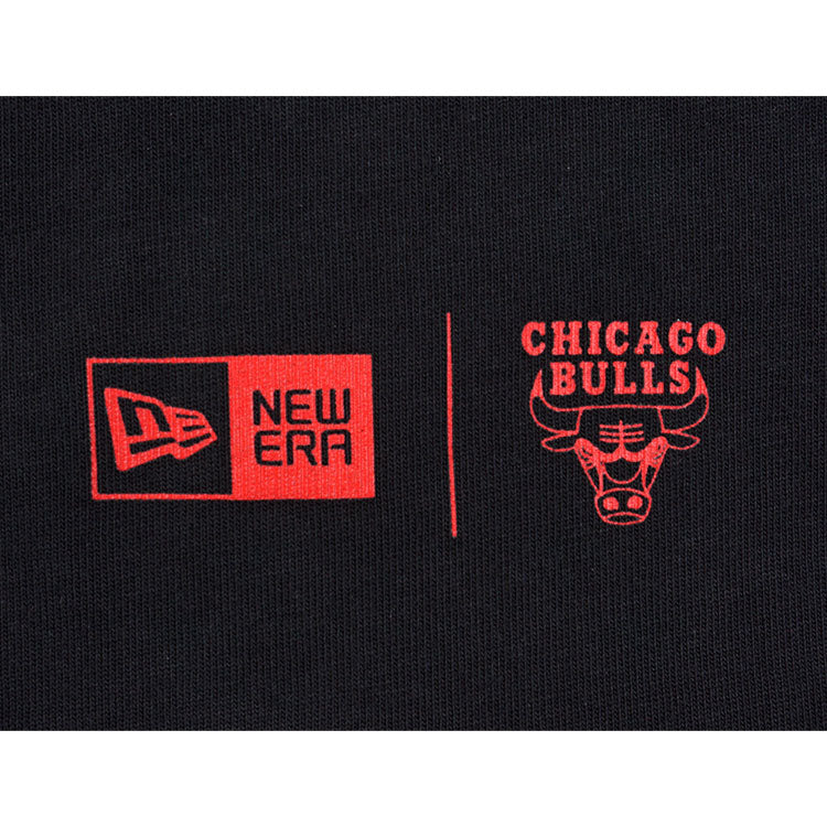 Chicago Bulls NBA League Retro Washed Black Oversized Short Sleeve T-Shirt