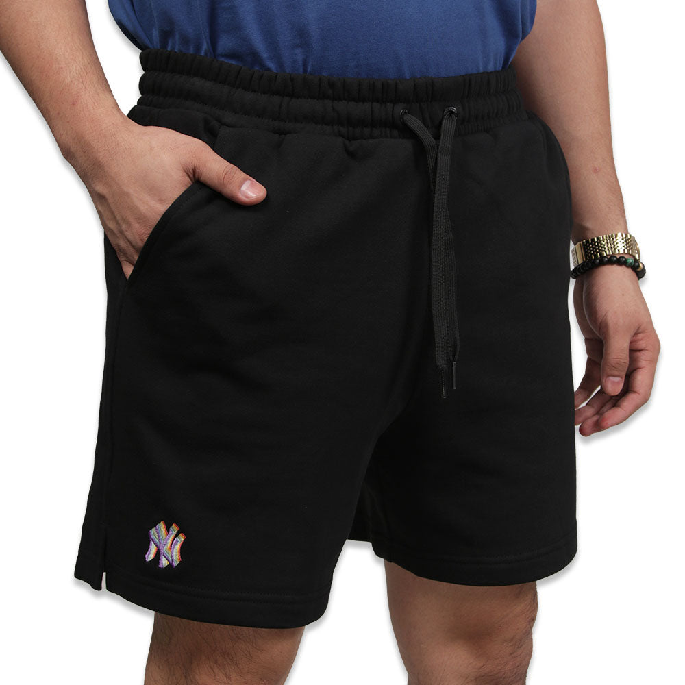 New York Yankees MLB Light Rainbow Black Knit Shorts