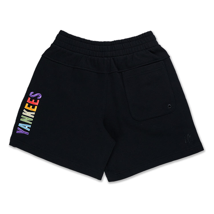 New York Yankees MLB Light Rainbow Black Knit Shorts