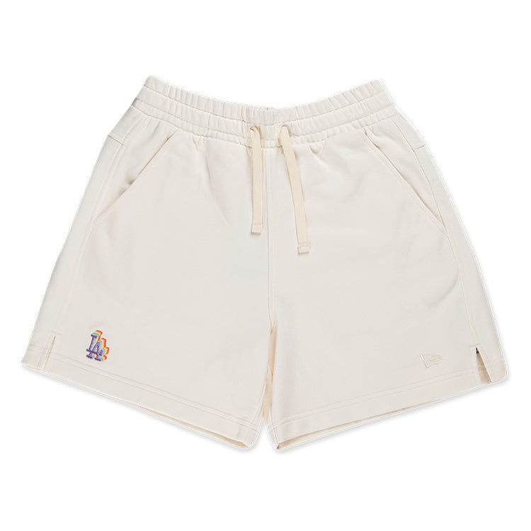 Los Angeles Dodgers MLB Light Rainbow Ivory Knit Shorts