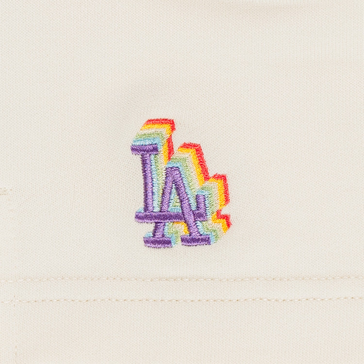 Los Angeles Dodgers MLB Light Rainbow Ivory Knit Shorts