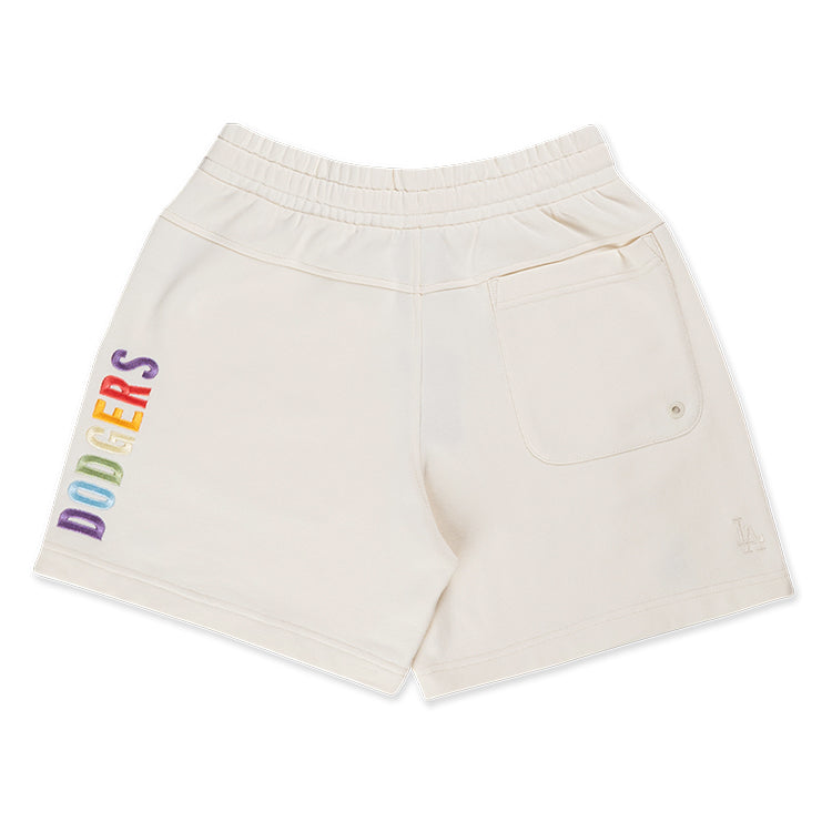 Los Angeles Dodgers MLB Light Rainbow Ivory Knit Shorts