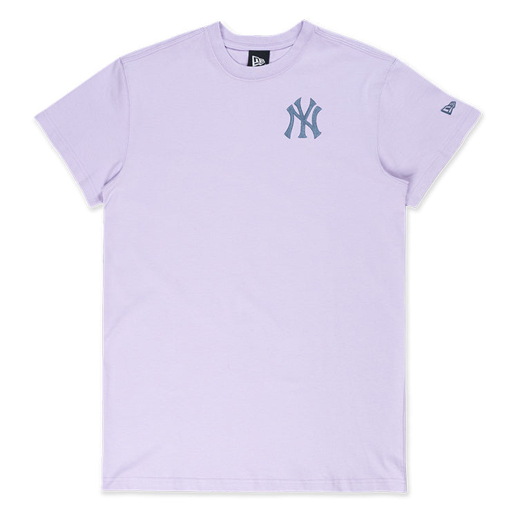 New York Yankees MLB Color Era Pastel Lilac Women Short Sleeve Dress